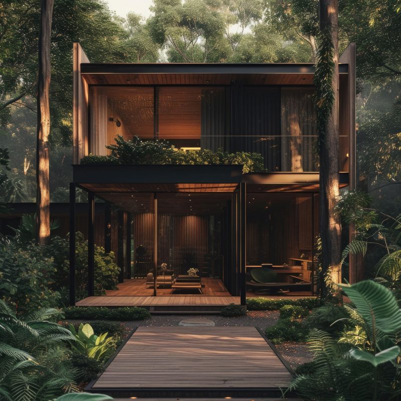 photorealistic-house-with-wooden-architecture-timber-structure