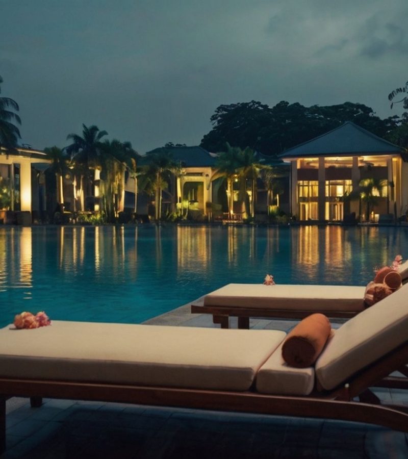 pool-with-pool-lounge-chairs-umbrellas-blue-sky-with-clouds